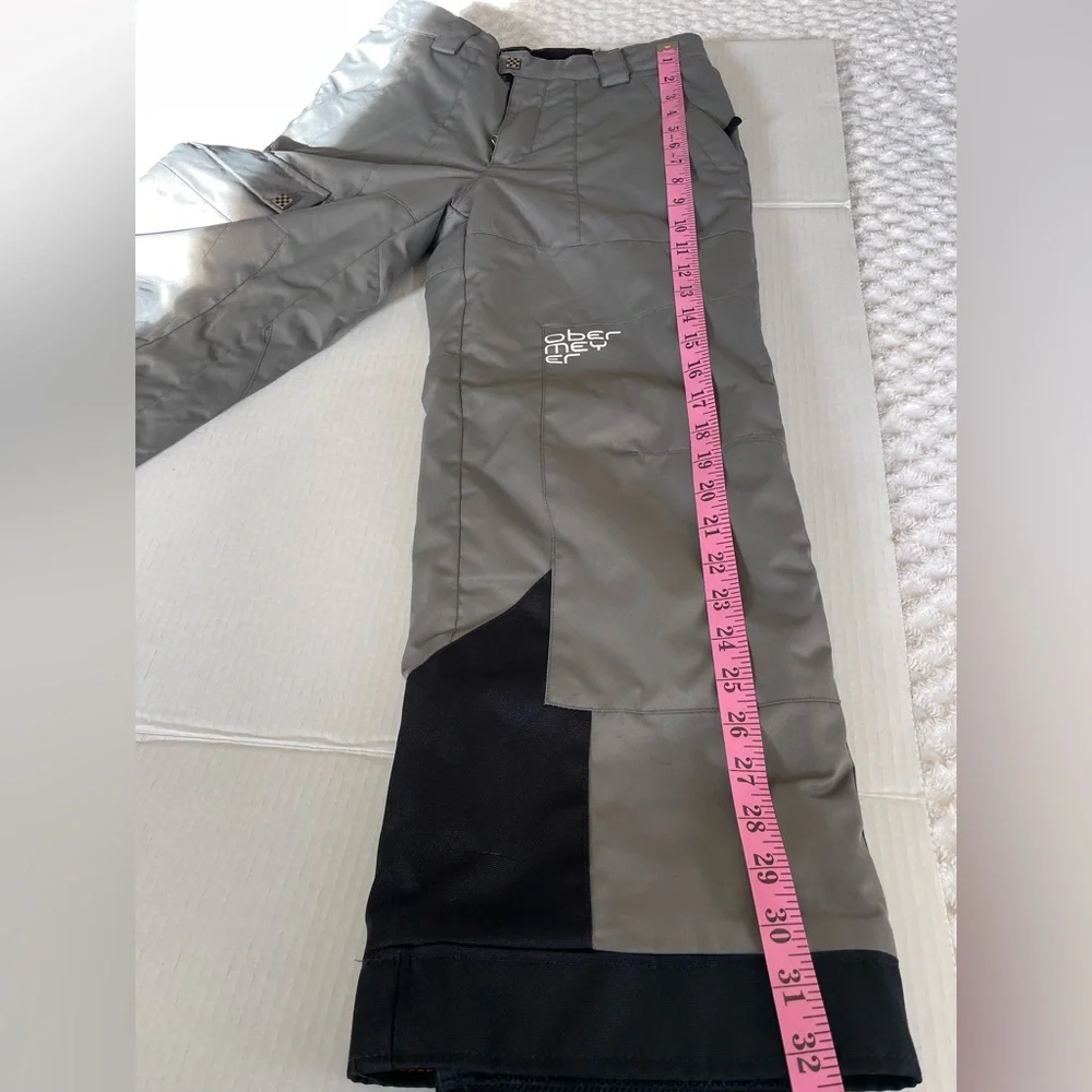 Obermeyer Prophet Kids Snow Pants Gray Adjustable Ski Snowboard Insulated SZ 10